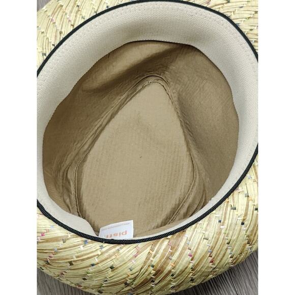 Pistil Women's Hat FEDORA Paper Straw Woven Cap Band Boho Casual Summer Vacation - Picture 9 of 10